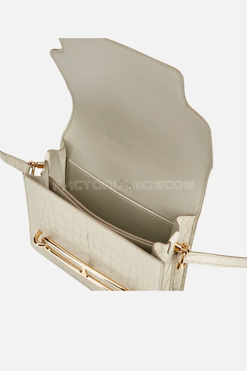 Hermès Mini Roulis 18 Beton Matte Alligator GHW