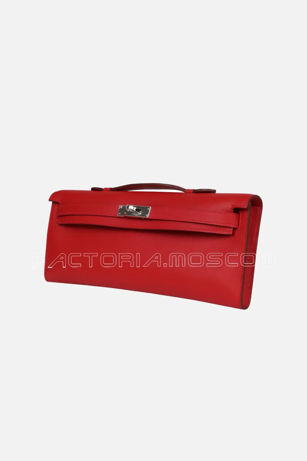 Hermès Kelly Cut Rouge Casaque Swift PHW