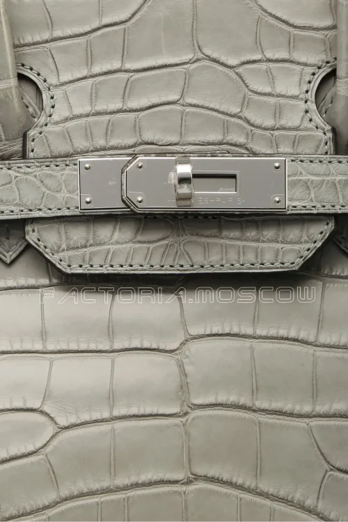 Hermes Birkin 30 Gris Perle Matte Alligator PHW