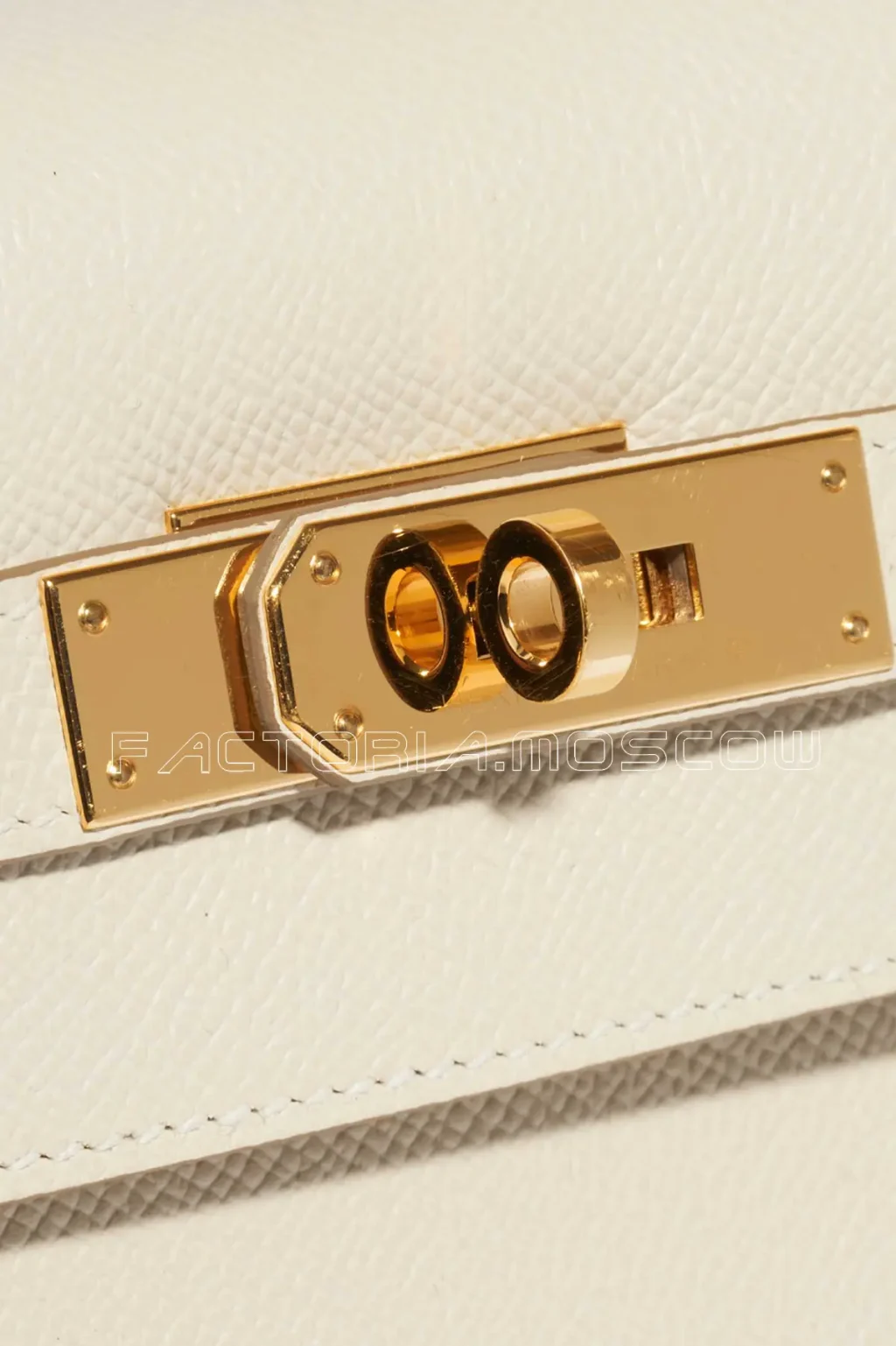 Hermès Kelly Sellier 32 Epsom Colour Craie GHW