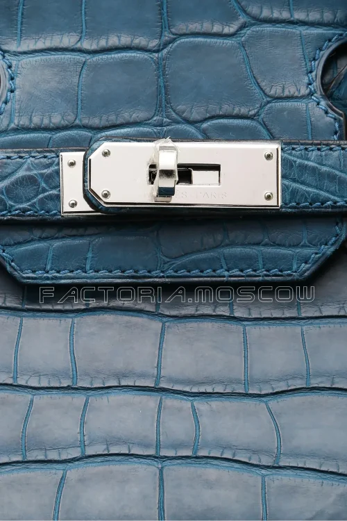 Hermes Birkin 30 Matte Blue de Malte Alligator PHW