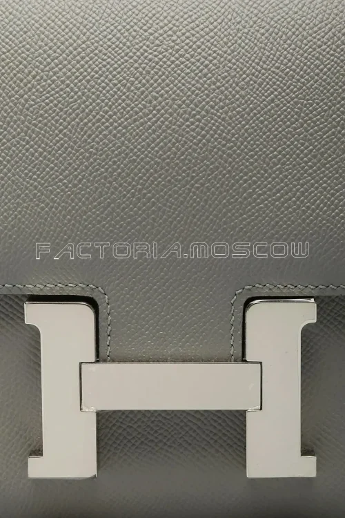 Hermes Constance 24 Gris Mouette Epsom PHW