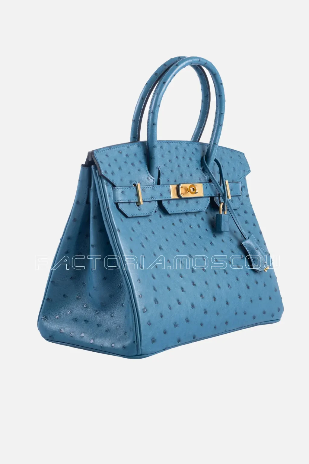 Hermes Birkin 30 Blue Colvert Ostrich GHW