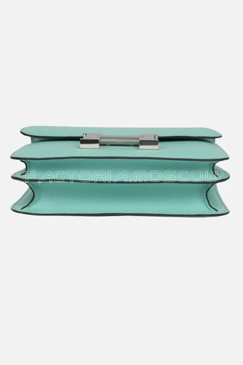 Hermès Constance 18 Aqua Chevre PHW