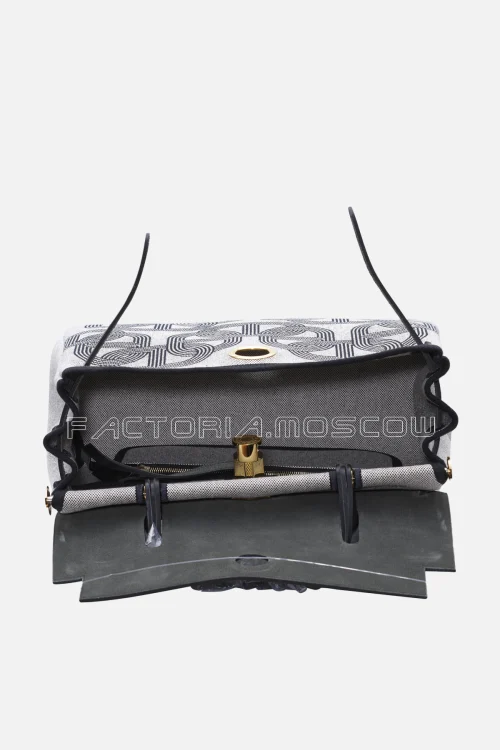 Hermes Herbag Zip 31 Chaine D'Ancre Canvas/Black Vache Hunter Leather GHW