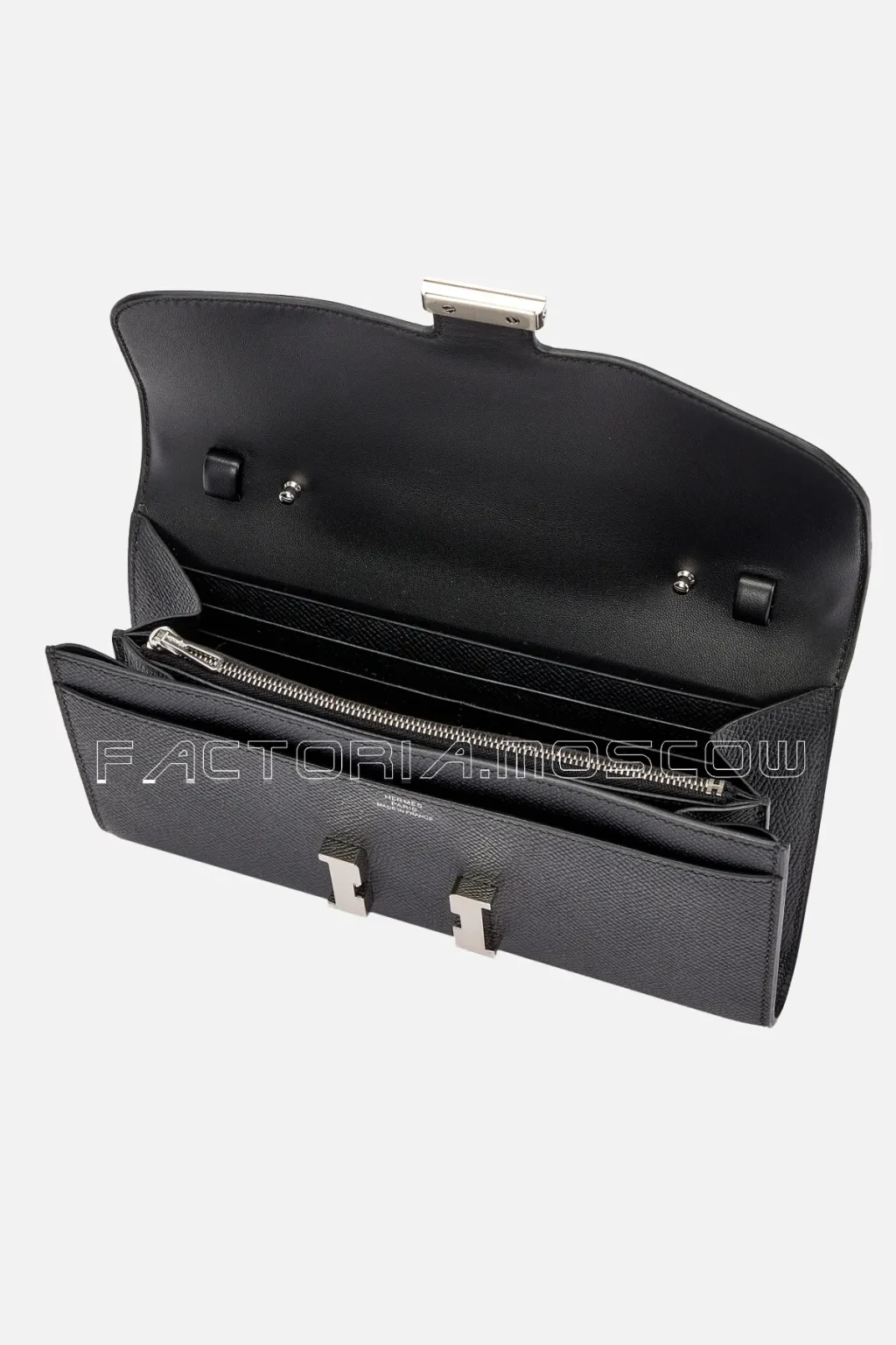 Hermès Constance Long To Go Epsom Black PHW