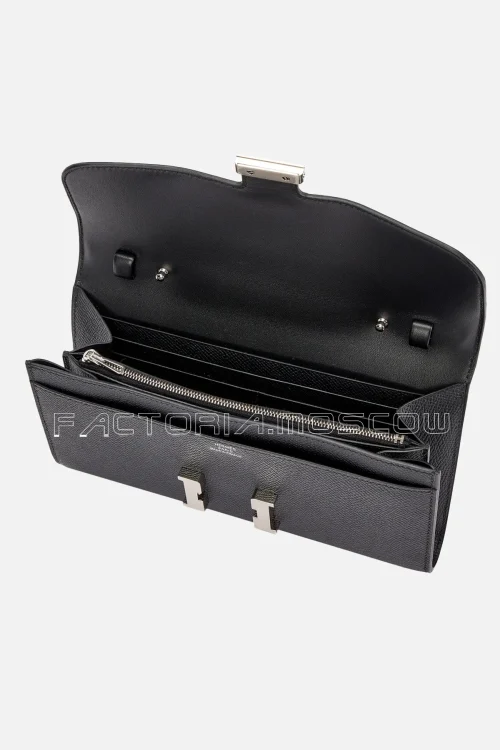 Hermès Constance Long To Go Epsom Black PHW