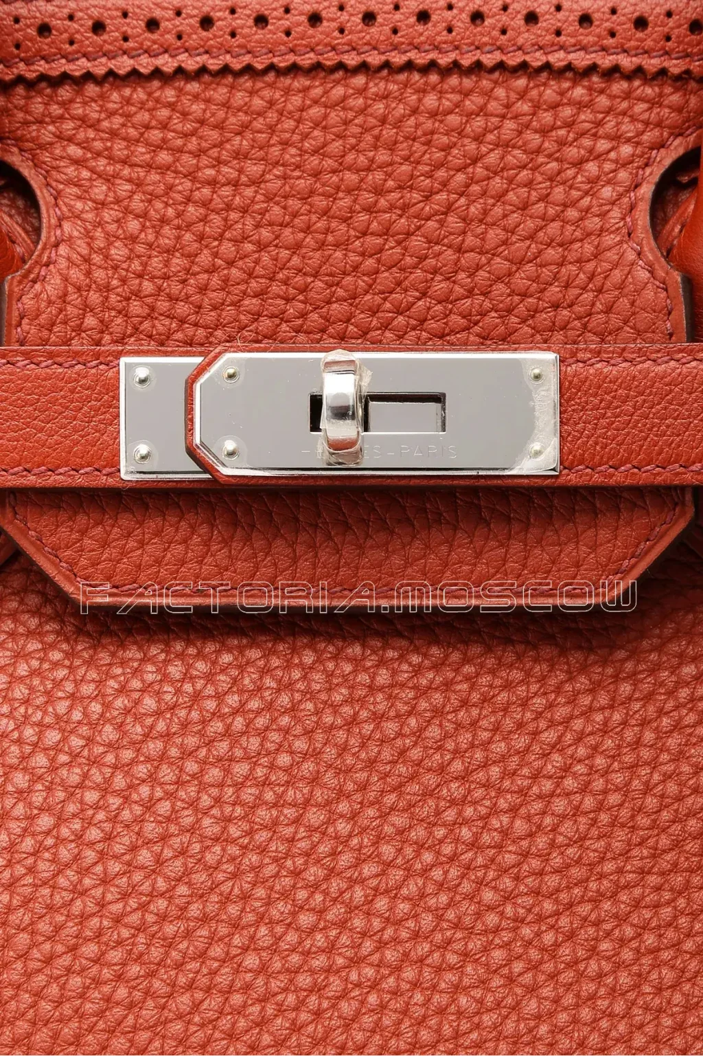 Hermes Ghillies Birkin 30 Brique Togo & Clemence PHW
