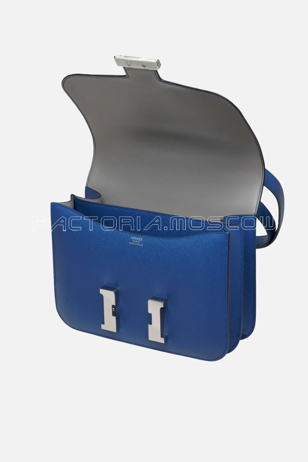 Hermes Constance 24 Bleu Agate/Gris Mouette Epsom Leather PHW