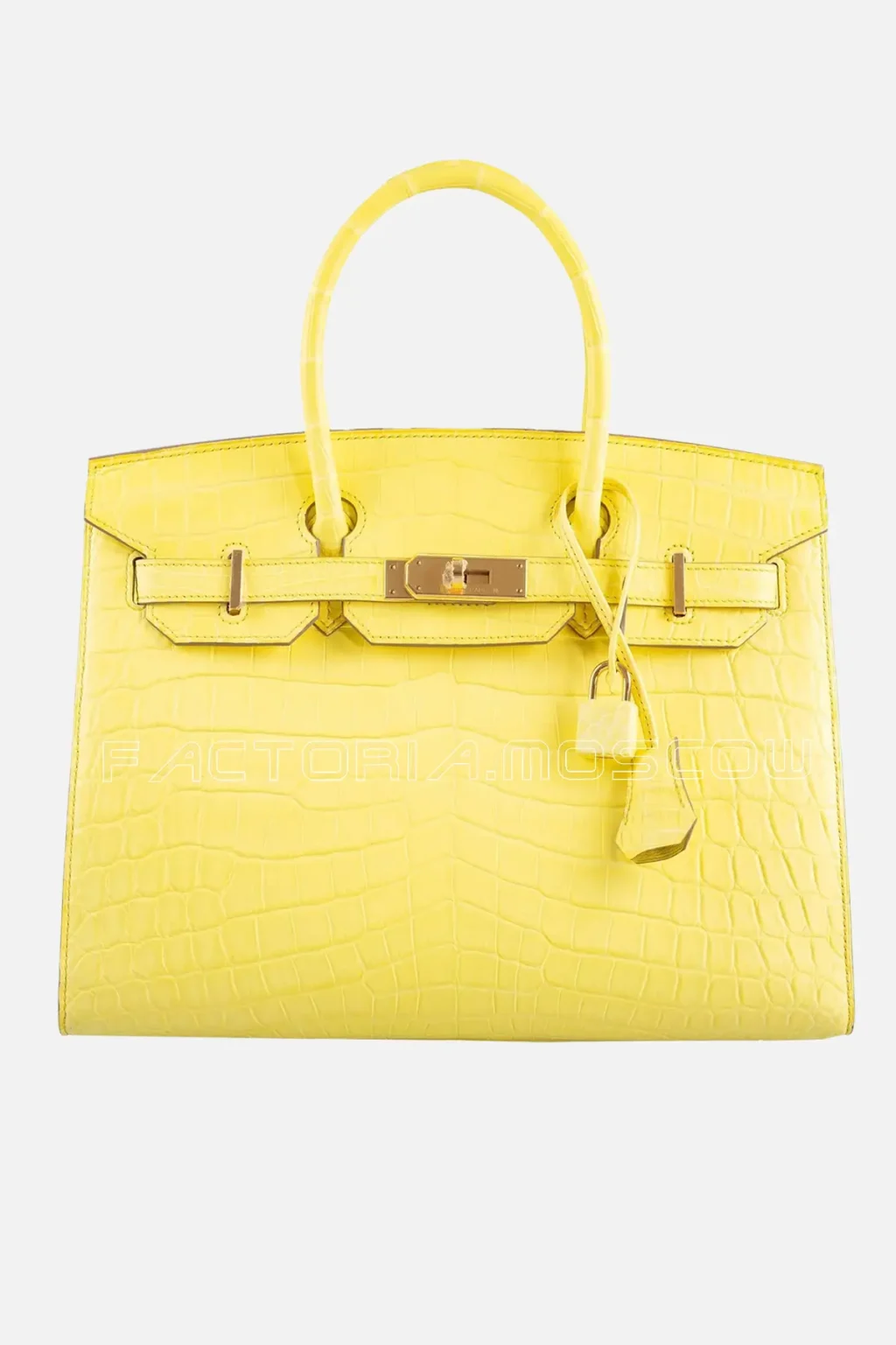 Hermes Birkin 30 Sellier Jaune Citron Matte Niloticus Crocodile GHW