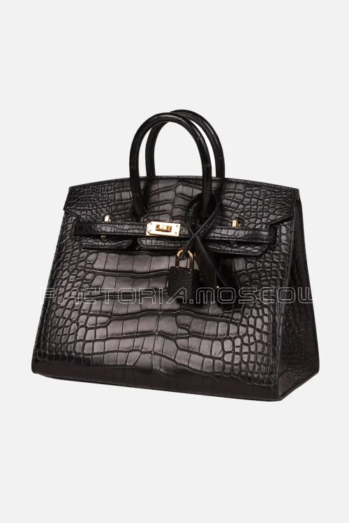 Hermès Birkin Sellier 20 Black Matte Alligator GHW