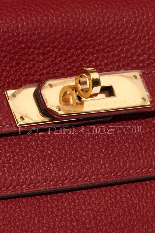 Hermès Kelly Retourne 32 Togo Colour Rouge Grenat GHW