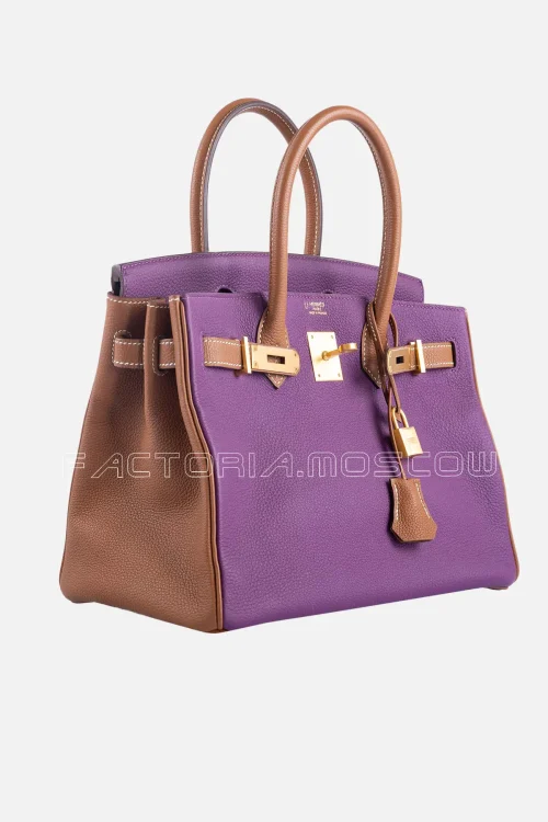 Hermes HSS Birkin 30 Anemone and Gold Togo GHW