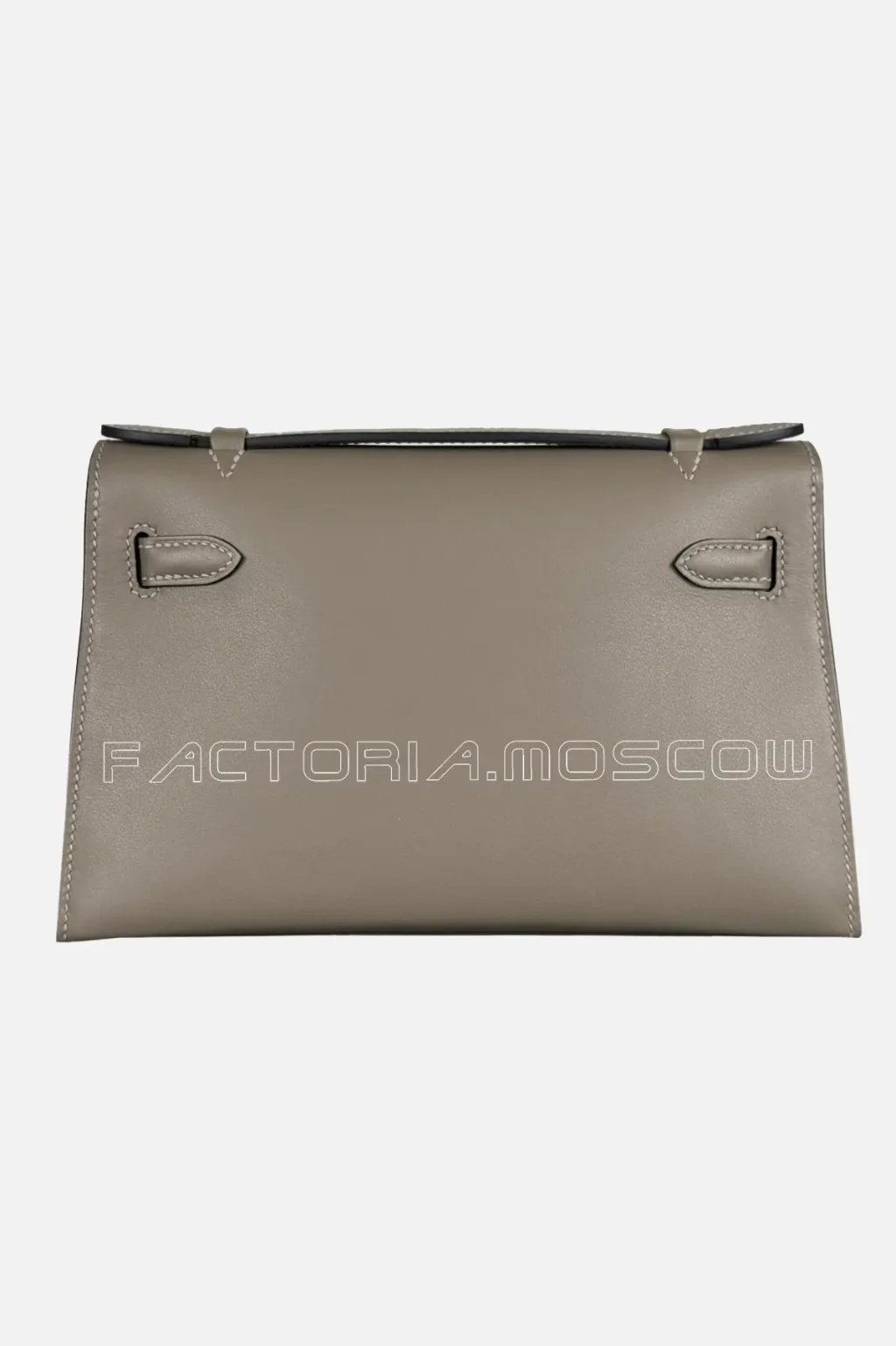 Hermes Kelly Pochette Swift Colour Gris Asphalt PHW