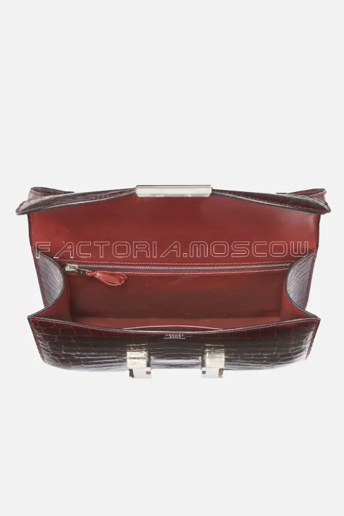 Hermes Constance 24 Shiny Niloticus Crocodile Bordeaux PHW