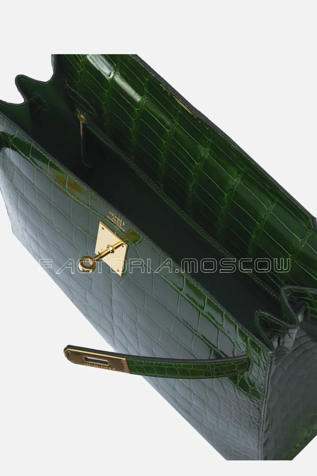 Hermès Kelly Sellier 32 Alligator Lisse Colour Vert Emerald GHW