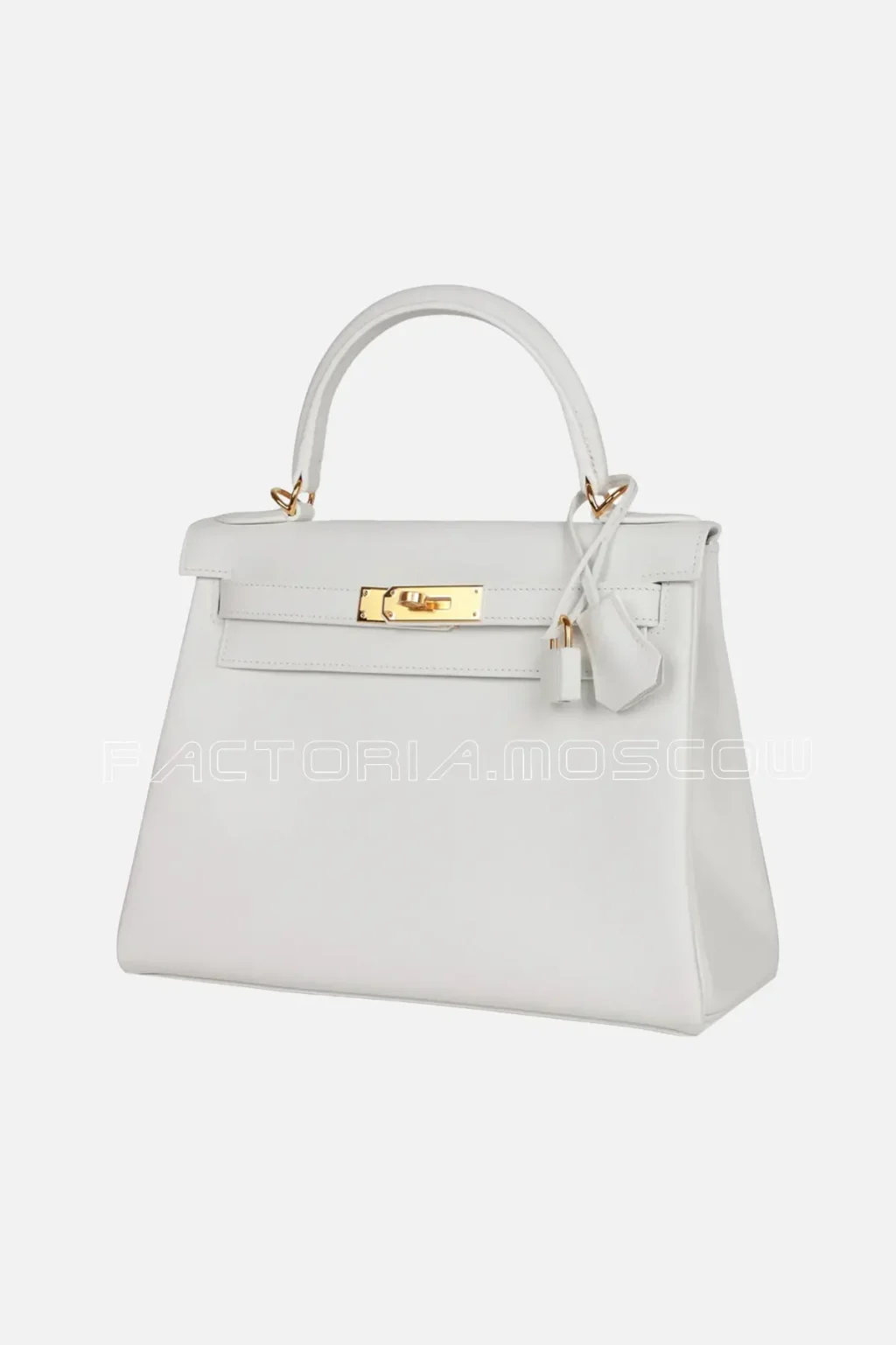 Hermès Kelly Retourne 28 New White Evercolor GHW