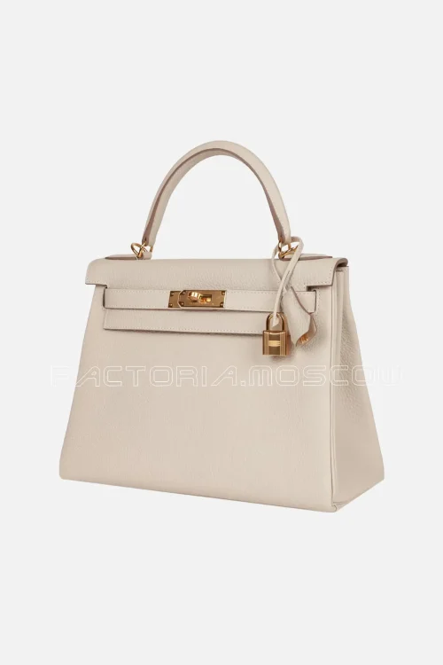 Hermès Kelly Retourne 28 Craie Togo GHW