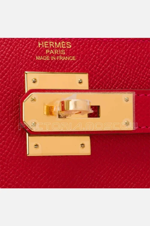Hermes Sellier Kelly 32 Epsom Colour Rouge Casaque GHW