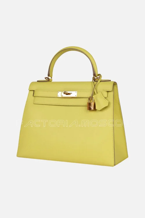 Hermès Kelly Sellier 28 Soufre Epsom GHW