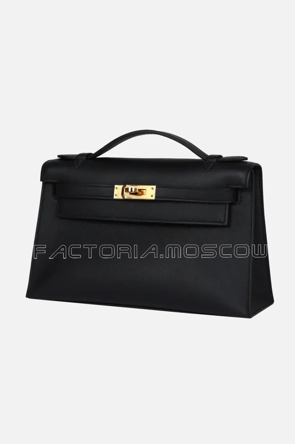 Hermès Kelly Pochette Swift Colour Black GHW