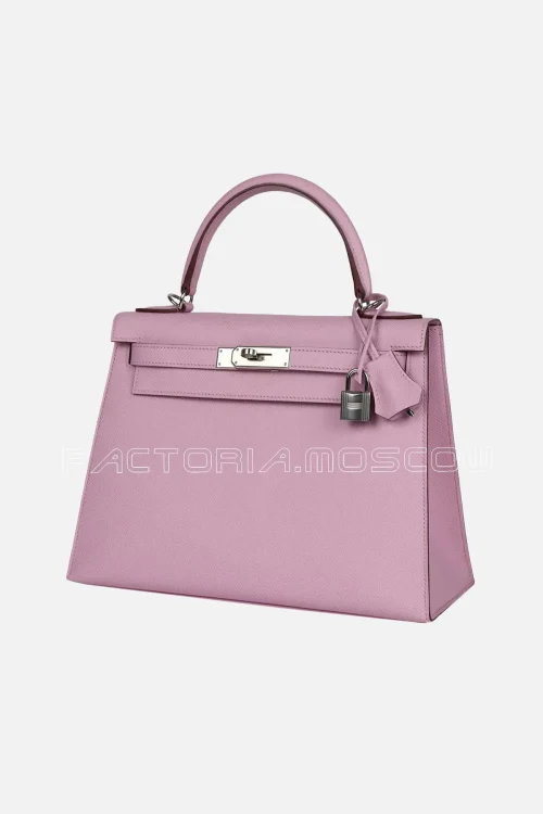 Hermès Kelly Sellier 28 Mauve Sylvestre Epsom PHW