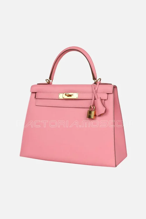 Hermès Kelly Sellier 28 Rose Confetti Epsom GHW