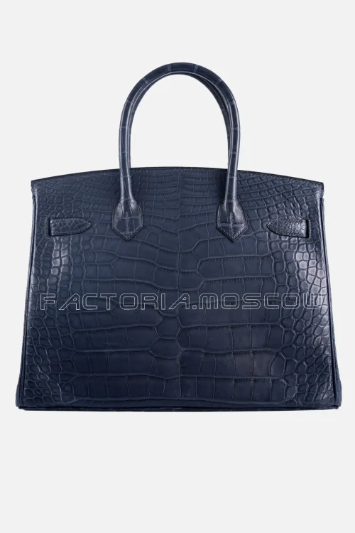 Hermes HSS Birkin 30 Blue Marine Matte Alligator & Cassis Interior PHW