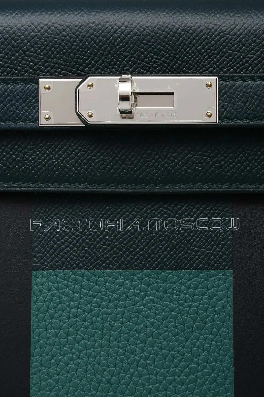 Hermes Kelly 28 Sellier Lettre H Vert Cyprès Bleu Obscur Malachite Veau Epsom Veau Sombrero PHW