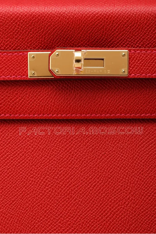Hermes Kelly Sellier 32 Epsom Colour Rouge Casaque GHW