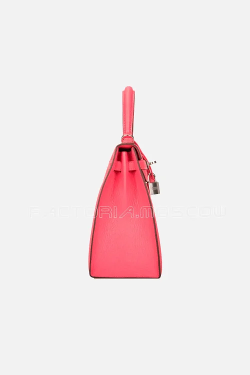 Hermès Kelly Sellier 25 Chèvre Leather Colour Rose Lipstick PHW