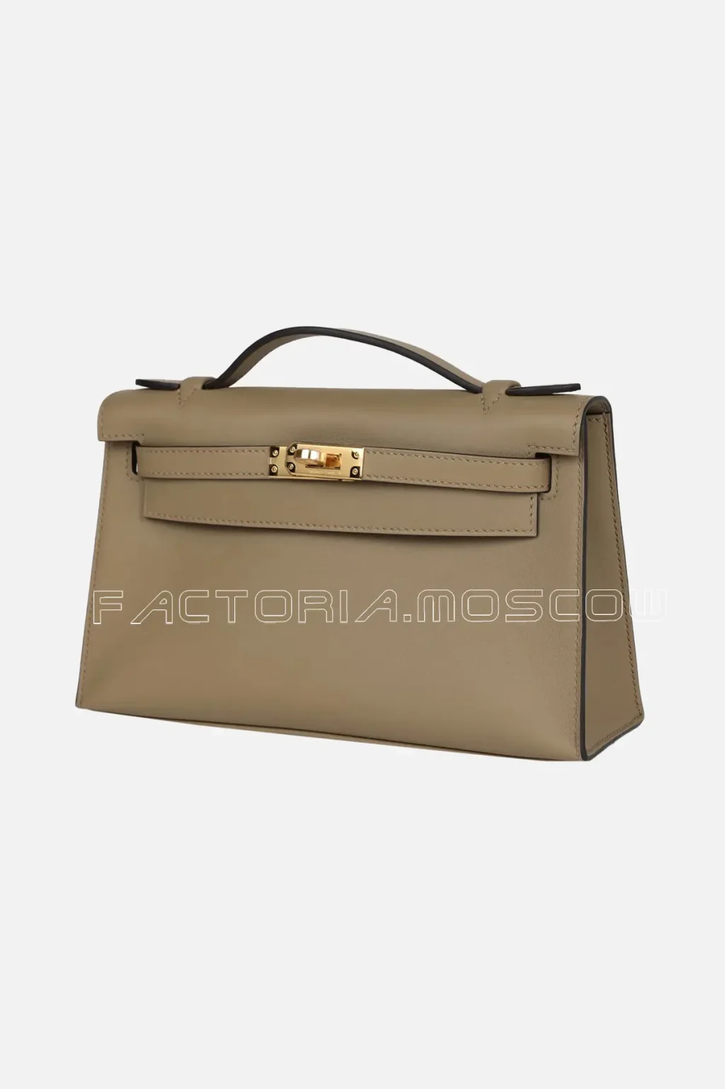 Hermès Kelly Pochette Beige Marfa Swift GHW
