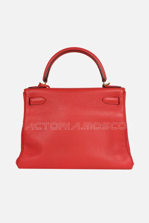 Hermès Kelly Retourne 28 Rouge Pivoine Togo GHW