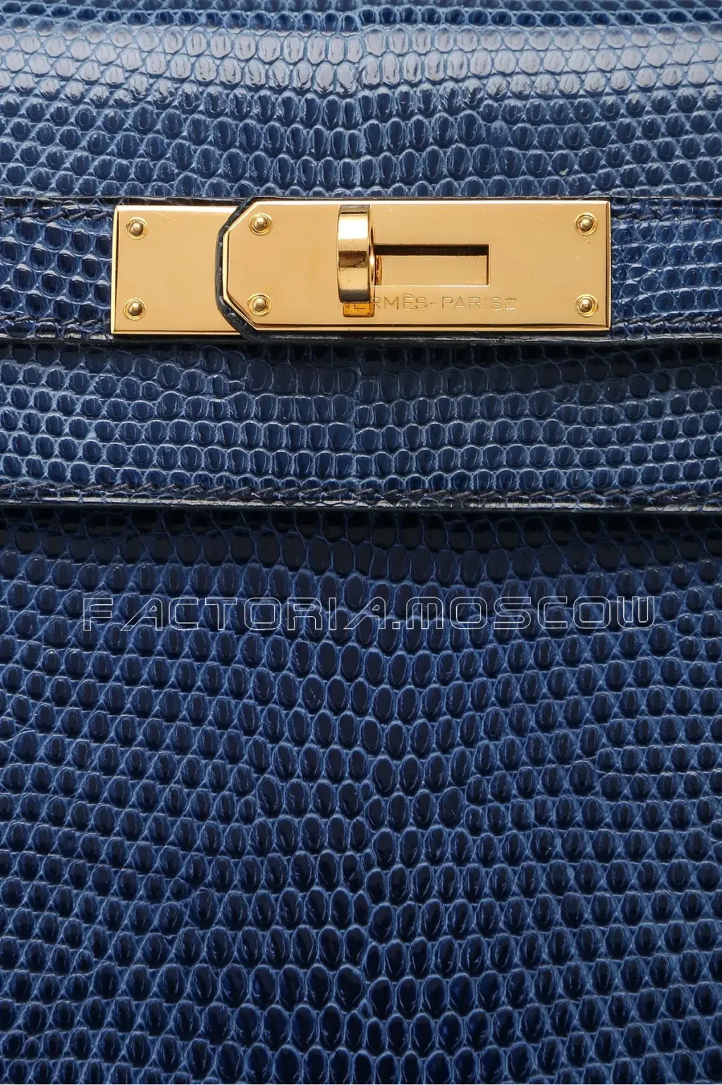 Hermes Kelly 28 Sellier Bleu Sapphire Lizard GHW
