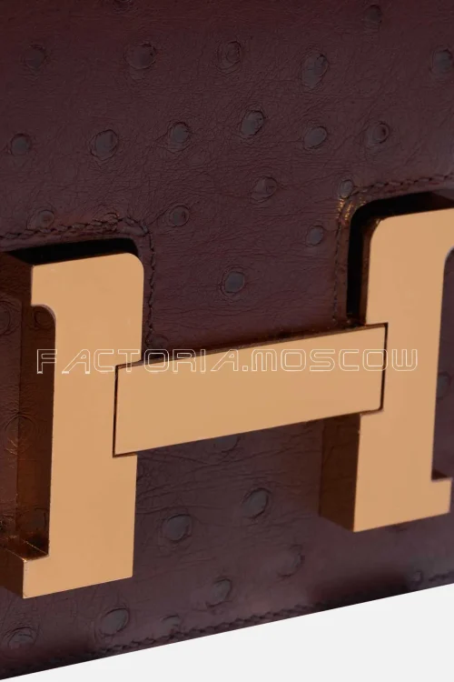 Hermès Constance 24 Ostrich Rouge Sellier GHW