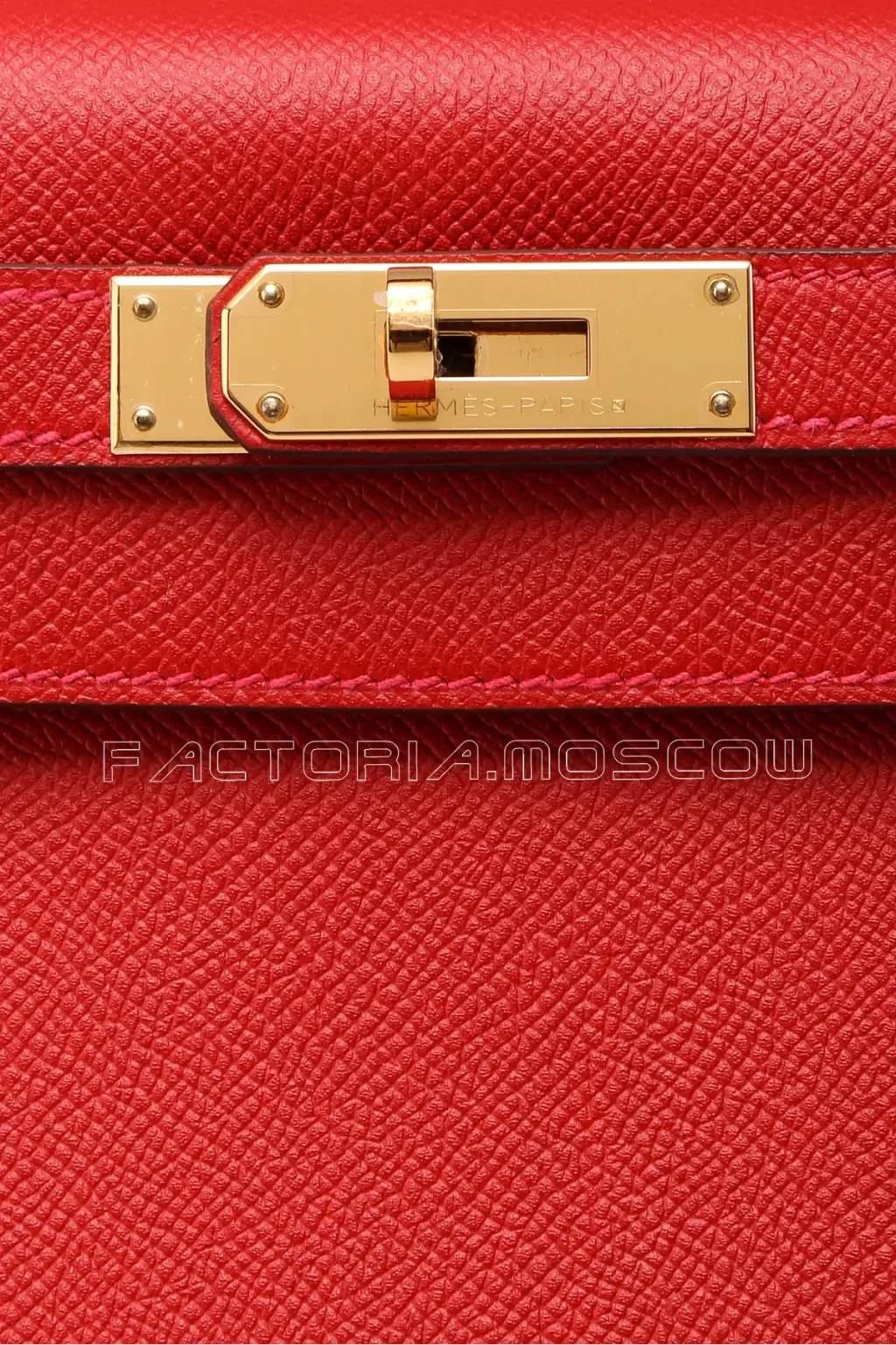 Hermes Kelly 28 Sellier Rouge Casaque Epsom GHW