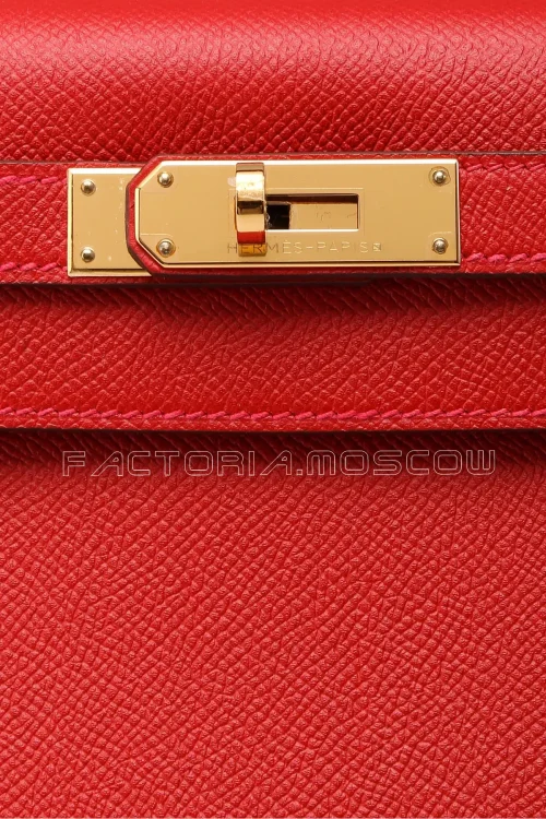 Hermes Kelly 28 Sellier Rouge Casaque Epsom GHW
