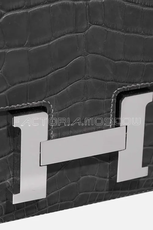 Hermes Constance 24 Matte Alligator Colour Graphite PHW
