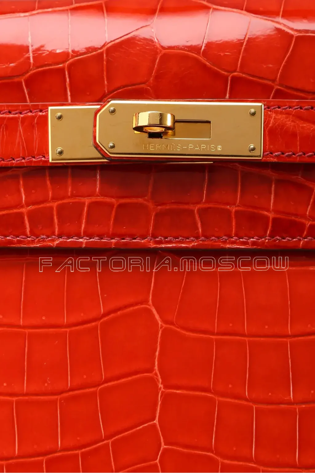 Hermes Kelly Sellier 32 Shiny Niloticus Colour Geranium GHW