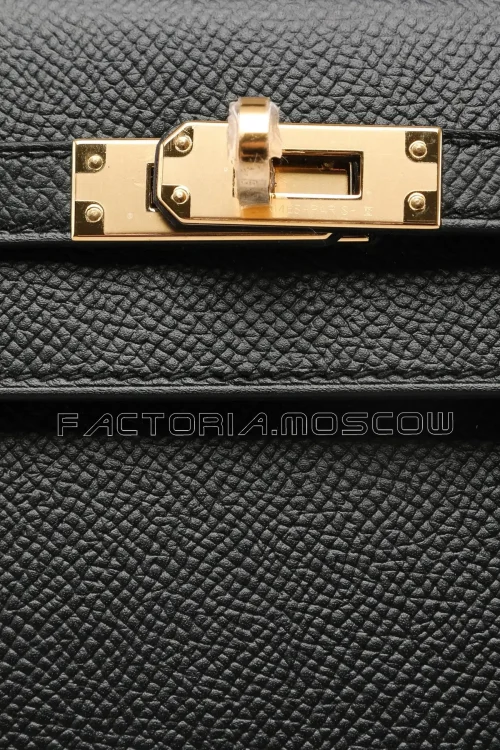 Hermes Kelly 28 Sellier Noir Epsom GHW