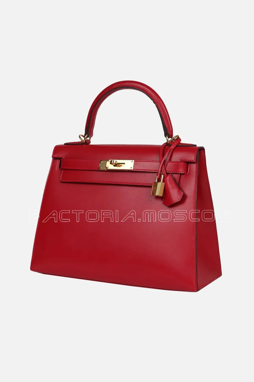 Hermès Kelly Sellier 28 Rouge Vif Tadelakt GHW