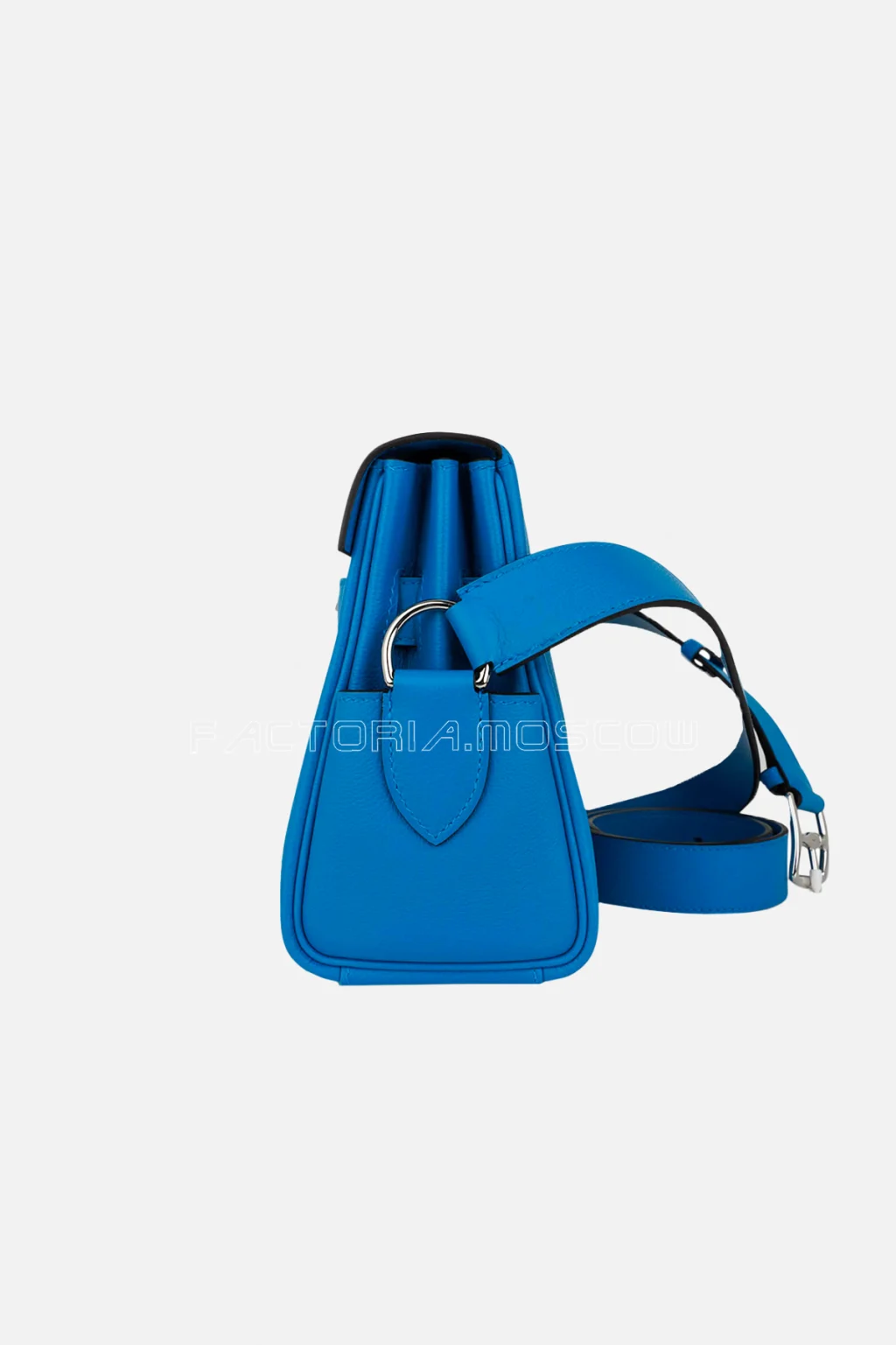 Hermes Kelly Messenger PM Blue Zanzibar Evercolor PHW