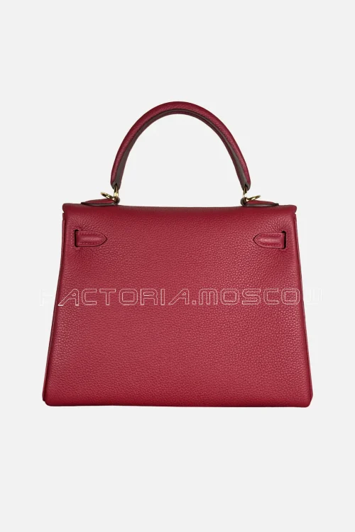 Hermes Kelly Retourne 25 Togo Colour Rouge Grenade GHW