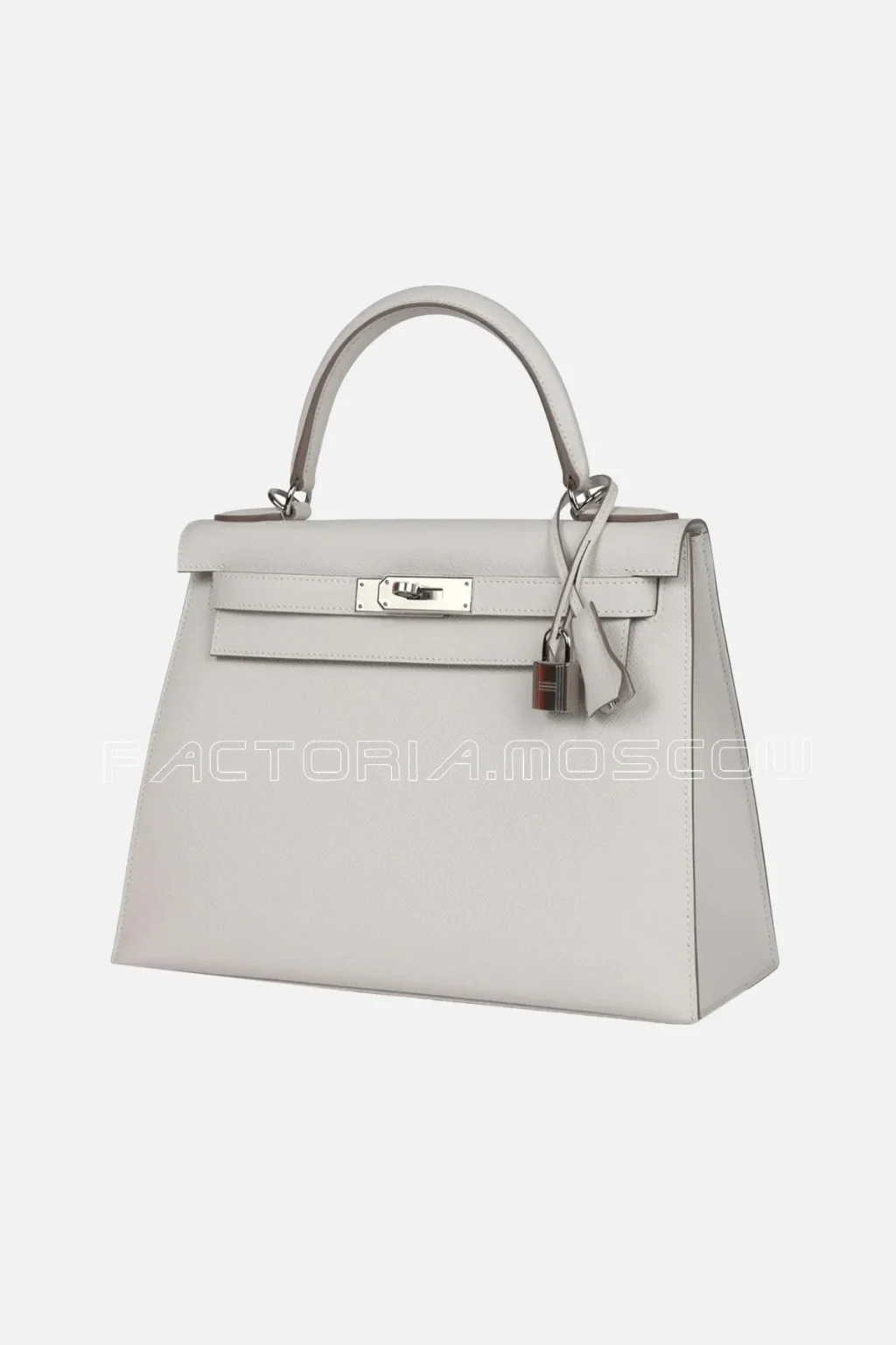 Hermès Kelly Sellier 28 Gris Pale Epsom PHW