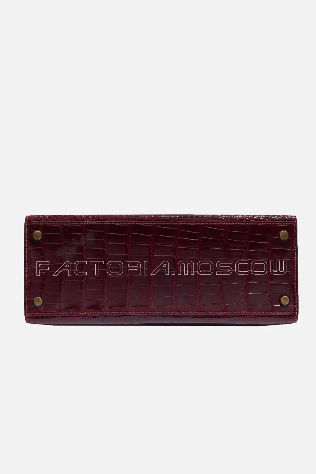 Hermès Kelly Sellier 28 Porosus Crocodile Bordeaux GHW