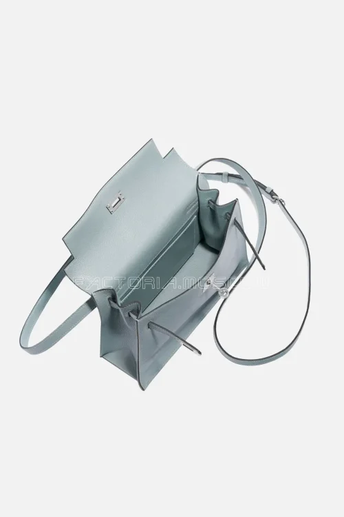 Hermès Kelly Danse II Evercolor Blue Lin PHW