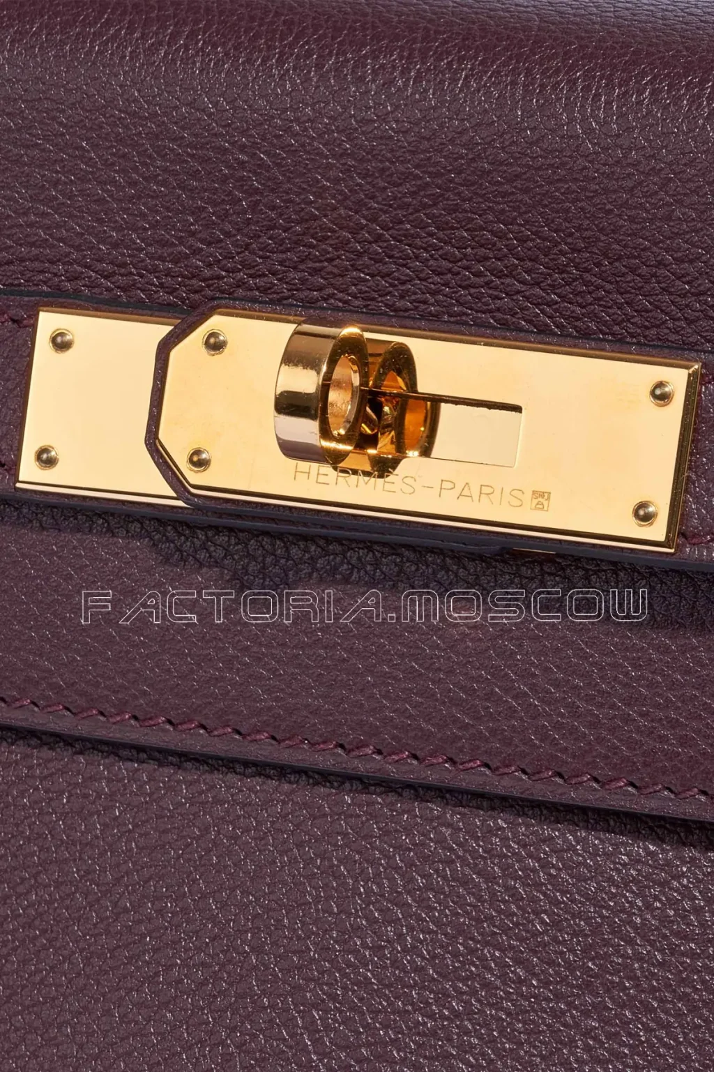 Hermès Kelly Retourne 28 Evercolor Prune GHW
