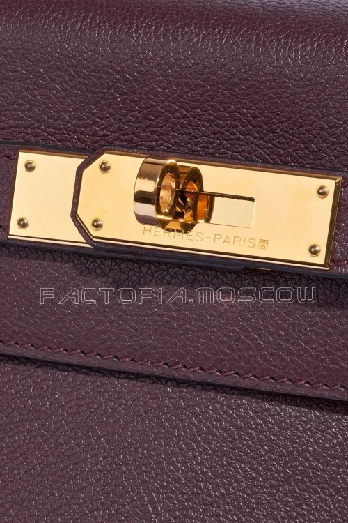 Hermès Kelly Retourne 28 Evercolor Prune GHW