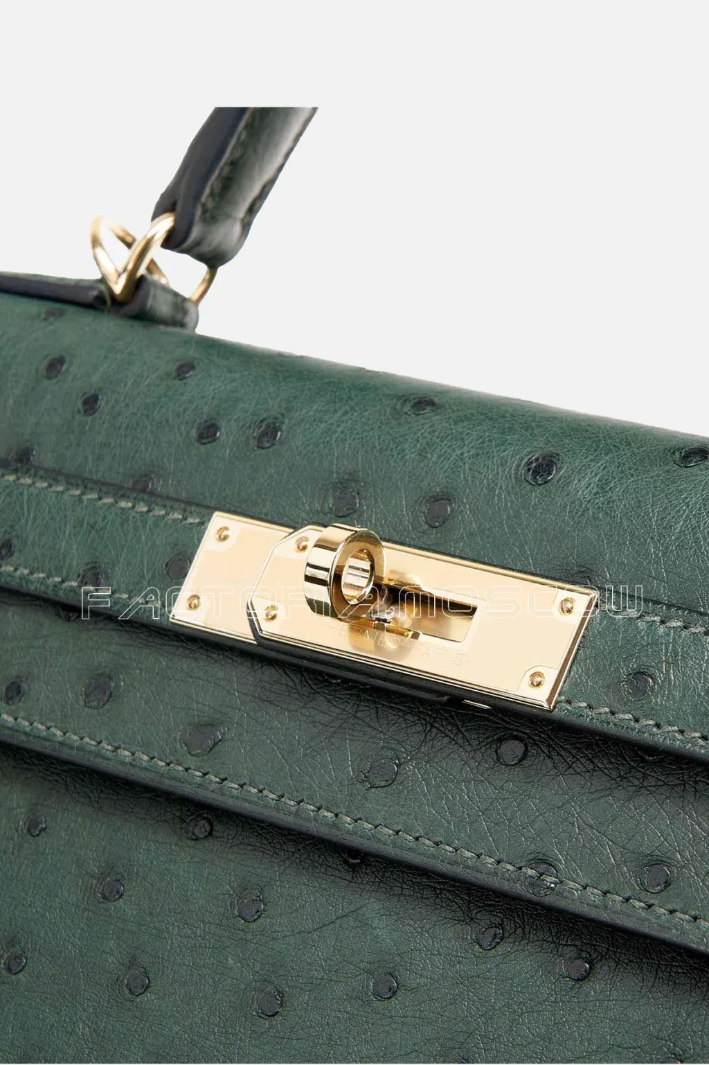 Hermès Kelly Sellier 28 HSS Ostrich Vert Titien/Bleu Indigo GHW