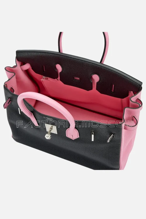 Hermès HSS Birkin 35 Togo Colour Black And 5P Bubblegum Pink PHW